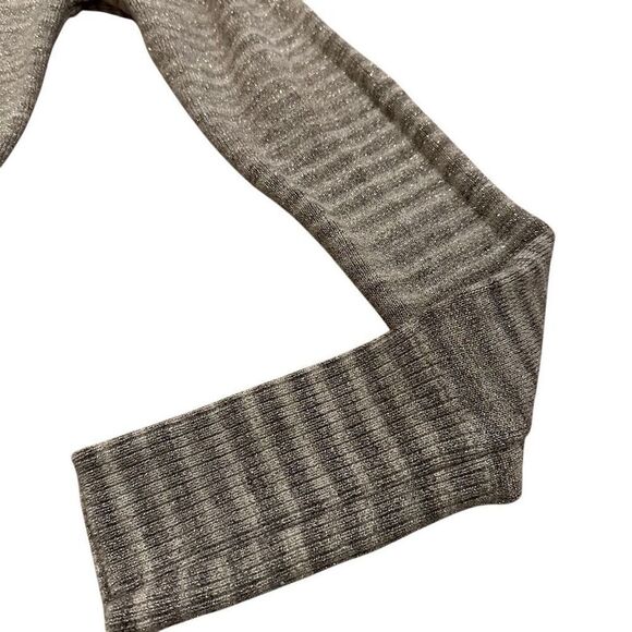 Express Metallic Shimmer V Neck Sweater Long Sleeve Slim Fit - Picture 8 of 10